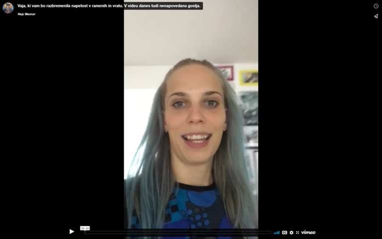 Vaja, ki vam bo razbremenila napetost v ramenih in vratu. V videu danes tudi nenapovedana gostja