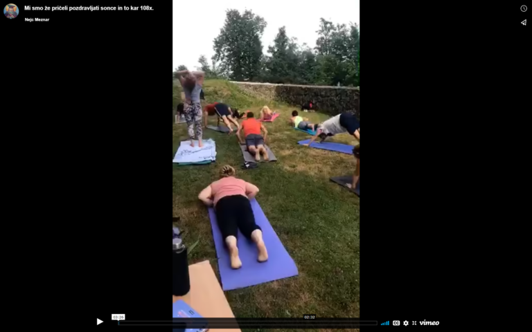 Mi smo že pričeli pozdravljati sonce in to kar 108x