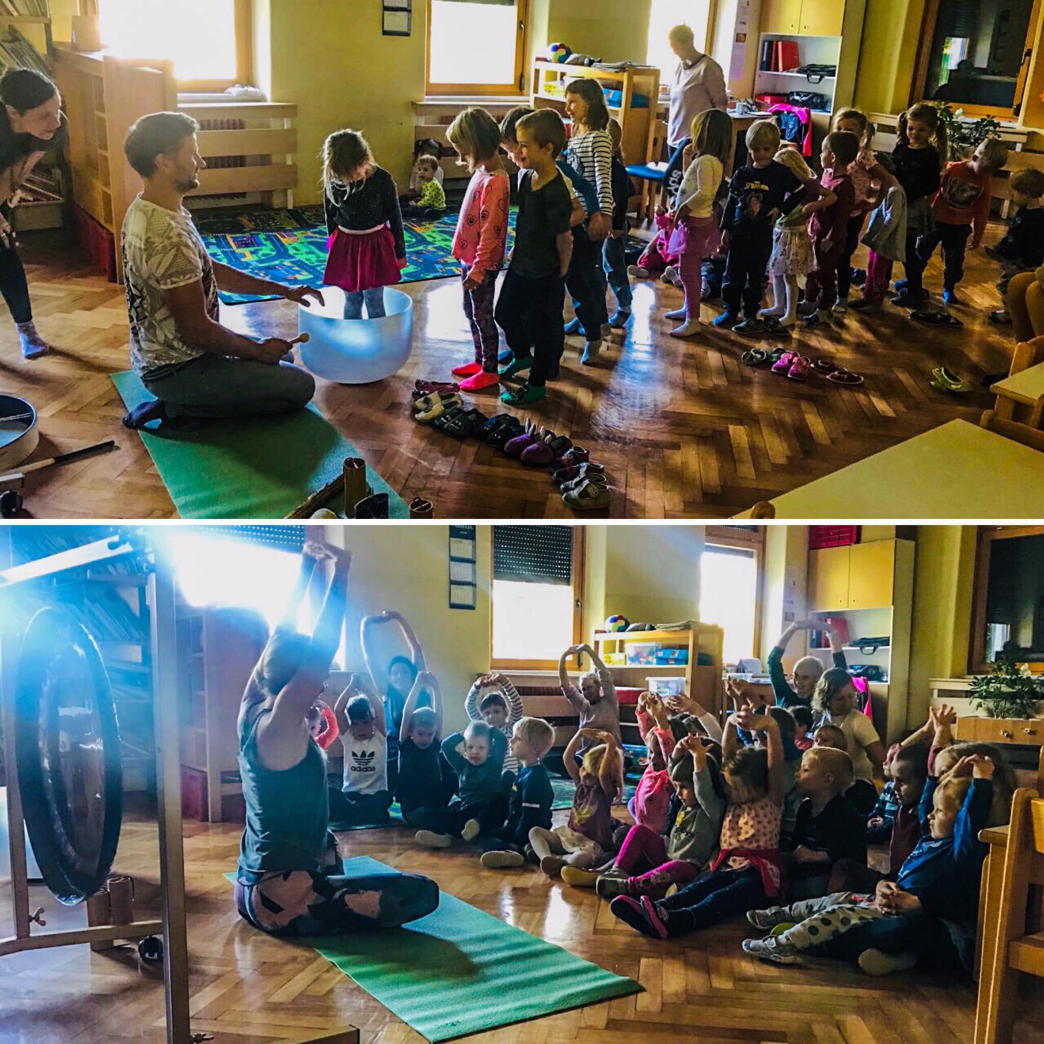 Joga Vrtec otroci zvočna kopel letuš DanYoga Joga