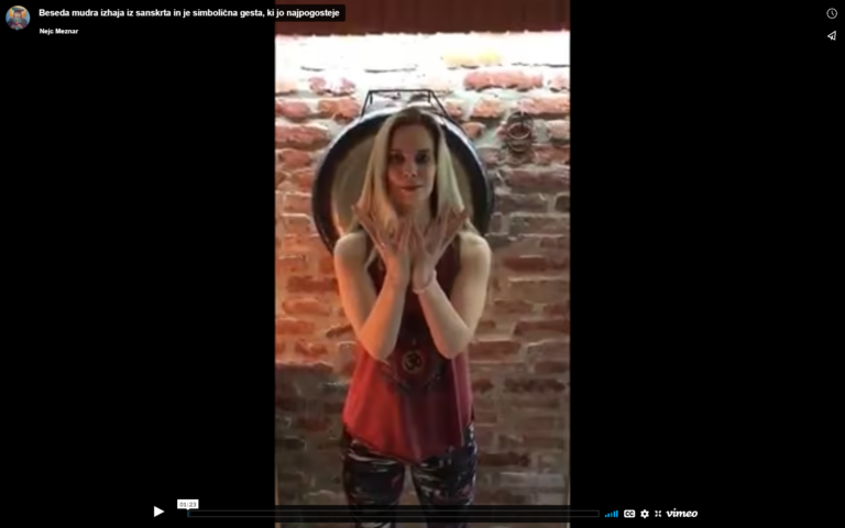 Beseda mudra izhaja iz sanskrta in je simbolična gesta